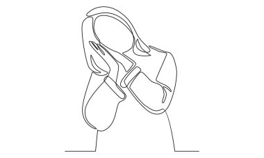 Sürekli yorgun ve uykulu genç bir kadın.