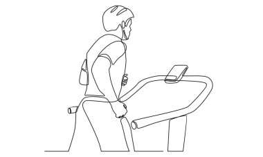 Koşu bandıyla sürekli insan eğitim sürat koşusu