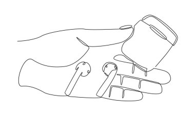 Sürekli el ele tutuşan kablosuz kulaklık hattı