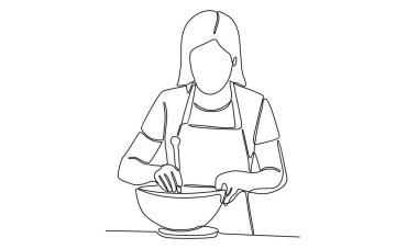 Sürekli yemek pişiren kadınlar.