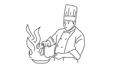 Şef yemek pişirme sanatı