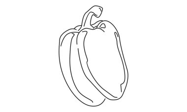 Sağlıklı organik kırmızı biber çizgisi