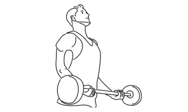 Erkek eğitim sanatı Halter kaldırma