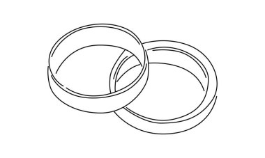 Alyans çizgisi çizimi vektör çizimi