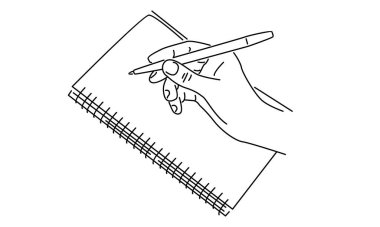 Kağıda el yazısı çizgisi