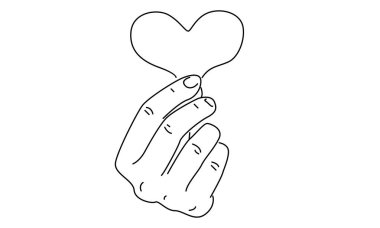 Bir kalp parçası tutan el sanatı