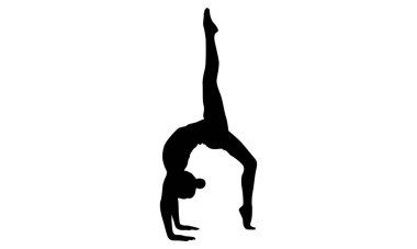 Kadın Yoga Pozu silueti