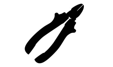 Kerpeten vektör illüstrasyonunun silüeti