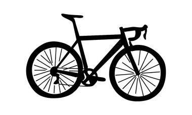 Dağ bisikleti çiziminin silüeti