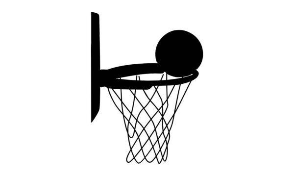 silhouette of basketball vector illustration