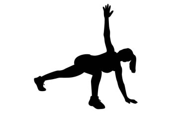 Kadın Yoga Pozu silueti