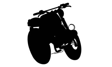 Klasik klasik klasik motosiklet vektör çizimi silueti