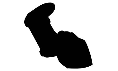 El ele tutuşmanın silueti oyun denetleyici