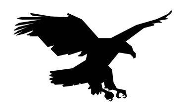 silhouette of eagle vector illustration clipart