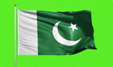 pakistan bayrağı sallayarak