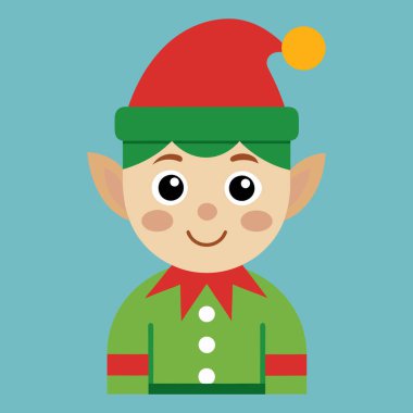 : Noel elfi karakter vektörü