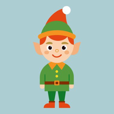 : Noel elfi karakter vektörü