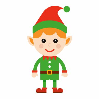 : Noel elfi karakter vektörü