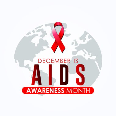 Aralık, AIDS Farkındalık Ayı 2024 Kampanya Sancak Tasarımı. AIDS Farkındalığı Ay, Şablon, Arkaplan, Sosyal Medya Besleme, Poster.