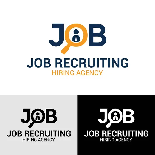 Vektör logo şablonu oluşturma işi. Bu soyut bir minimalist modern vektör logosu veya iş bulma şirketiniz için simge tasarım elemanı