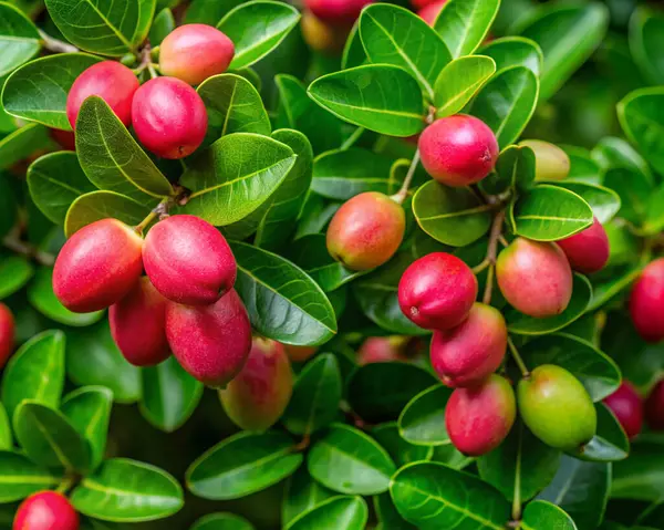 Carissa Carandas meyveleri dikenli, sağlam, tahta çalılardır. Hindistan ve Bangladeş 'in dağlık bölgelerinde iyi yetişir. Gençken meyveler yeşildir, olgunlaştığında ise mor..