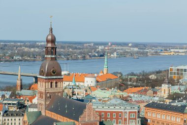 Panorama şehrin Riga, Letonya