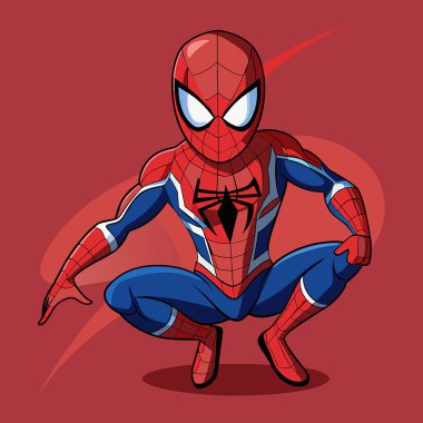 Kırmızı Örümcek Adam illüstrasyonu