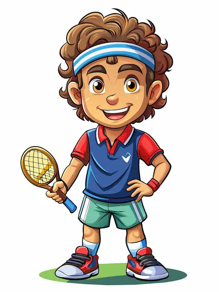 Tenis raketi ile çocuk