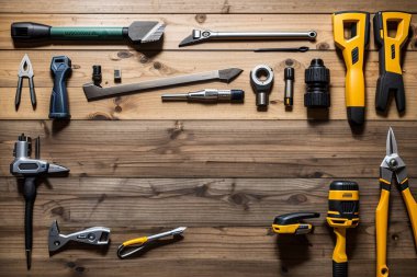 Tahta panel üzerine DIY araçları