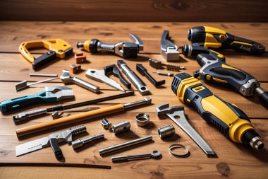 Tahta panel üzerine DIY araçları