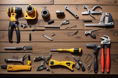 Tahta panel üzerine DIY araçları