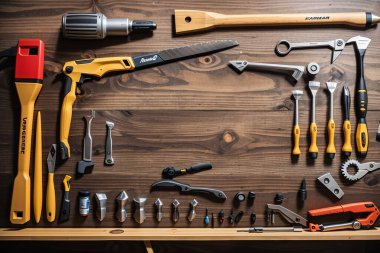 Tahta panel üzerine DIY araçları