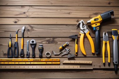 Tahta panel üzerine DIY araçları