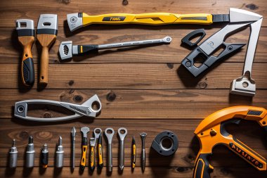 Tahta panel üzerine DIY araçları