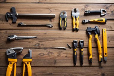 Tahta panel üzerine DIY araçları