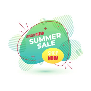 Düzenlenebilir geometri çemberi yuvarlak şekiller yaz indirimi sınırlı reklam sunar