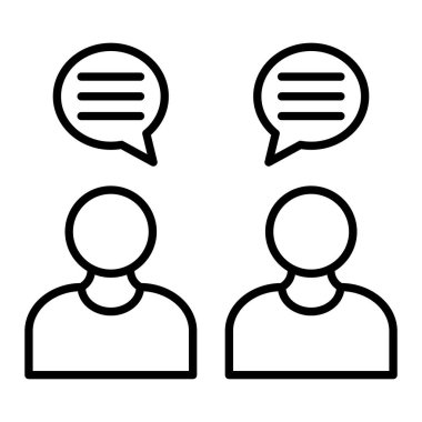 Dabate Simgesi, Basit Siyah ve Beyaz Vektör İllüstrasyonu