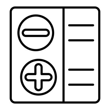 Eksiler Simgesi, Basit Siyah ve Beyaz Vektör İllüstrasyonu