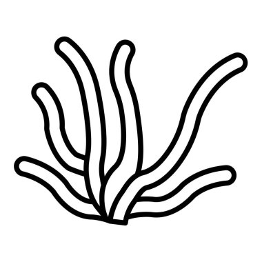 β ulina çizgi simgesi, Basit Siyah ve Beyaz Vektör İllüstrasyonu