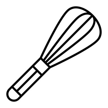 çırpma Simgesi, Basit Siyah ve Beyaz Vektör İllüstrasyonu