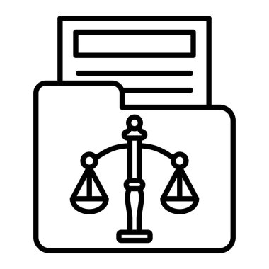 Dizin Simgesi, Basit Siyah ve Beyaz Vektör İllüstrasyonu