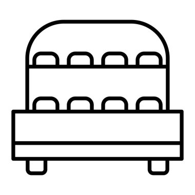 Karşıt Görünüm Simgesi, Basit Siyah ve Beyaz Vektör İllüstrasyonu