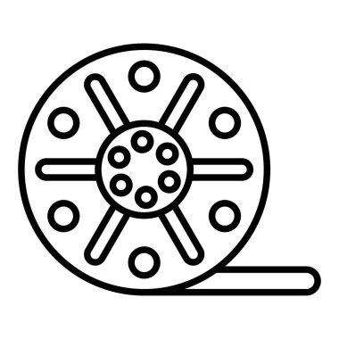 Film Puanlama çizgisi simgesi, Basit Siyah ve Beyaz Vektör İllüstrasyonu