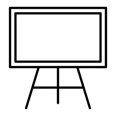 Siyah Tahta Simgesi, Basit Siyah ve Beyaz Vektör İllüstrasyonu