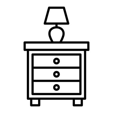 Gece Duruşu Simgesi, Basit Siyah ve Beyaz Vektör İllüzyonu