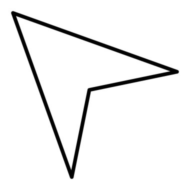 Yönlendirme Simgesi, Basit Siyah ve Beyaz Vektör İllüstrasyonu