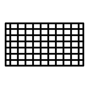 Piknik Battaniye çizgisi simgesi, Basit Siyah ve Beyaz Vektör İllüstrasyonu