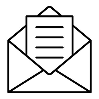 Harf Simgesi, Basit Siyah ve Beyaz Vektör İllüstrasyonu