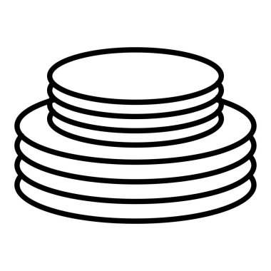 Sürdürülebilir tablo çizelgesi simgesi, Basit Siyah ve Beyaz Vektör İllüstrasyonu