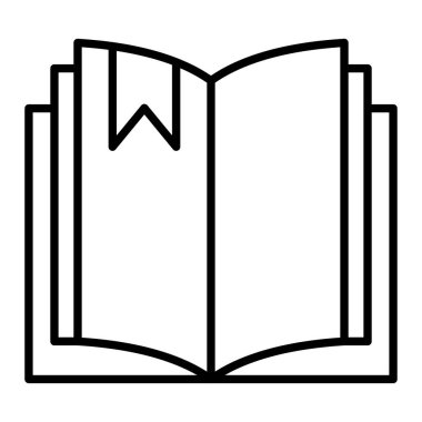 Yer İmleri Simgesi, Basit Siyah ve Beyaz Vektör İllüstrasyonu